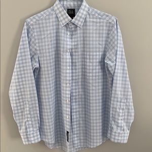 White and Light Blue Dress Shirt